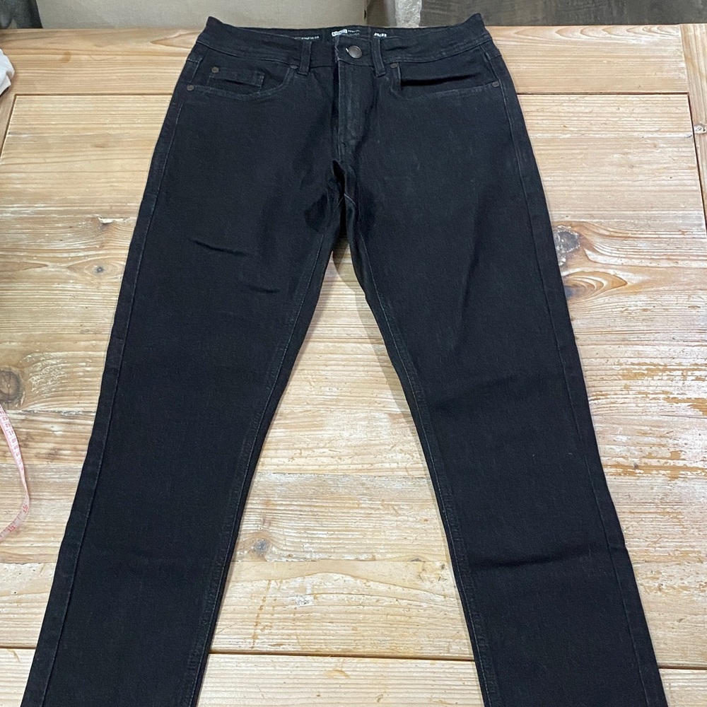 Men's Black Straight Jeans